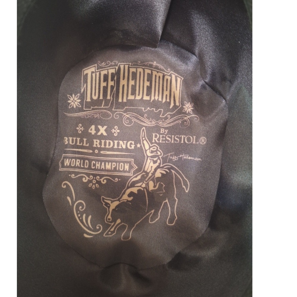 Resistol Tuff Hedeman 4X Cowboy Hat Grey Size 7-? Western Bull Riding Felt - Picture 5 of 8